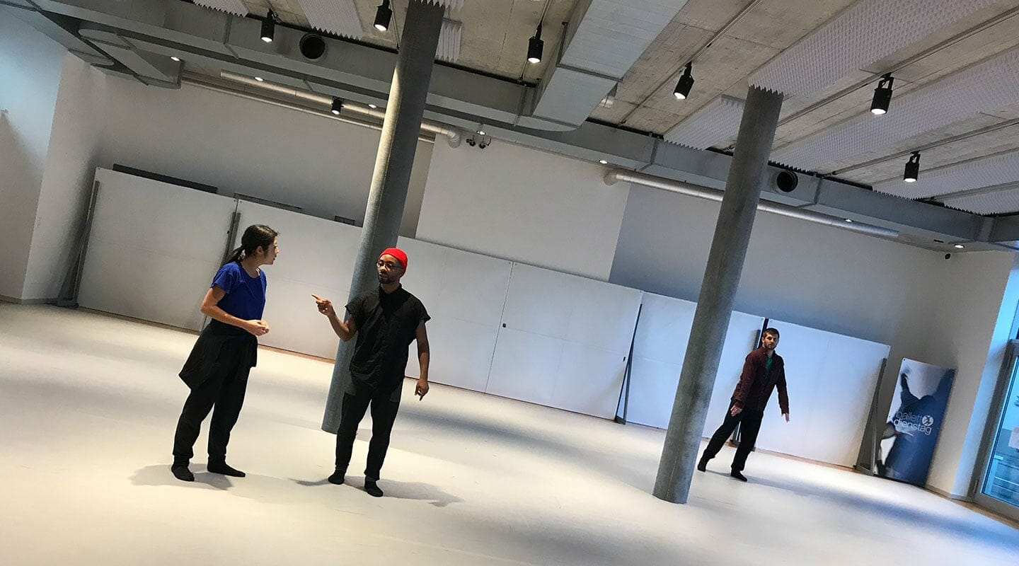 Roderick George teaching dancers at BAC